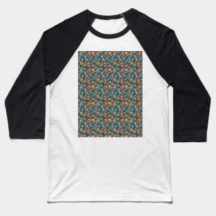 Smilling Colorful Skulls Pattern Baseball T-Shirt